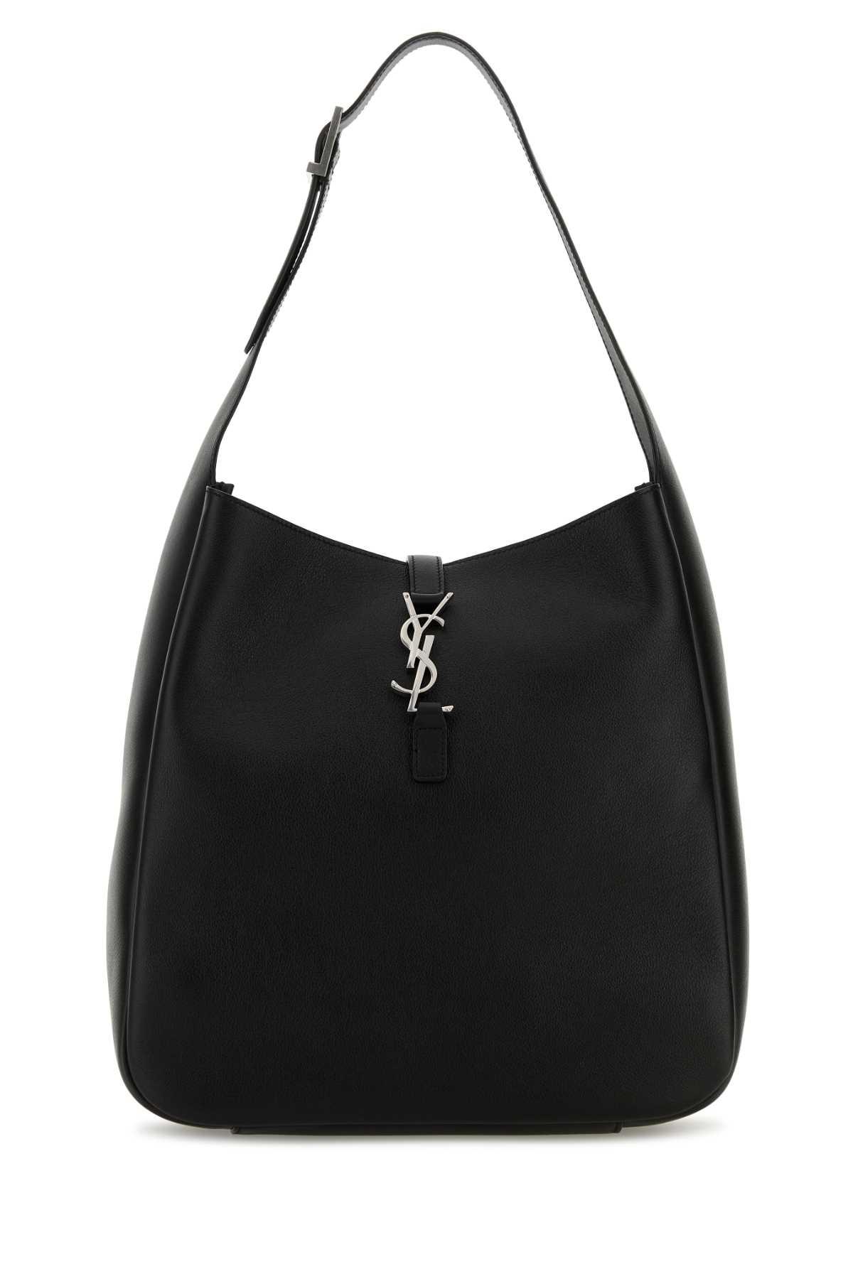 saint laurent black leather le 5 ã 7 shoulder bag