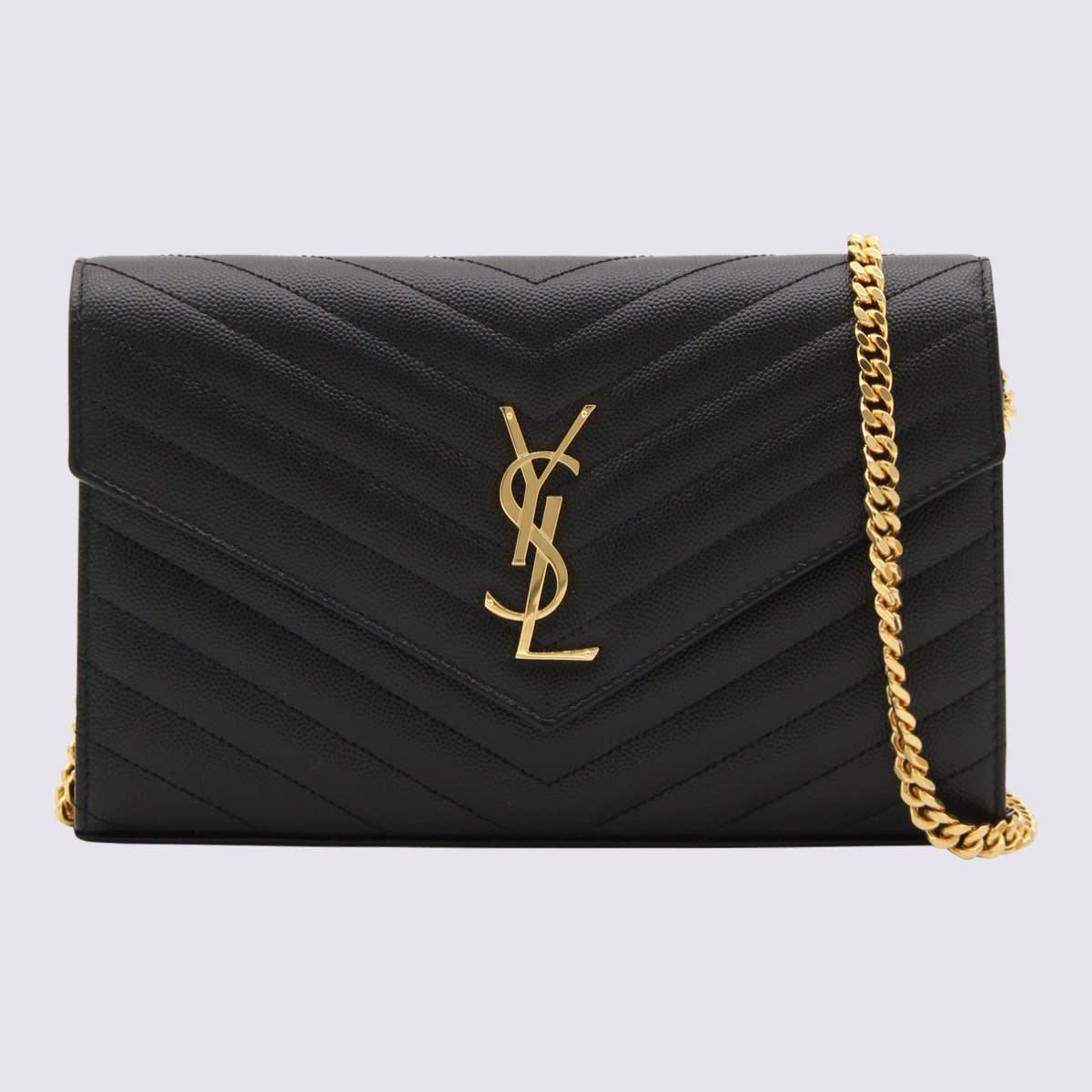 saint laurent black leather mini bag