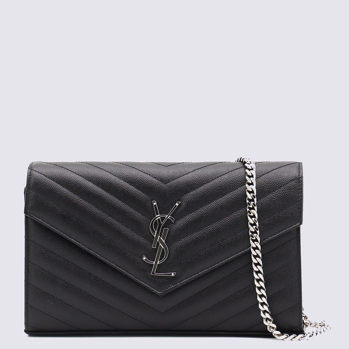 saint laurent black leather mini bag
