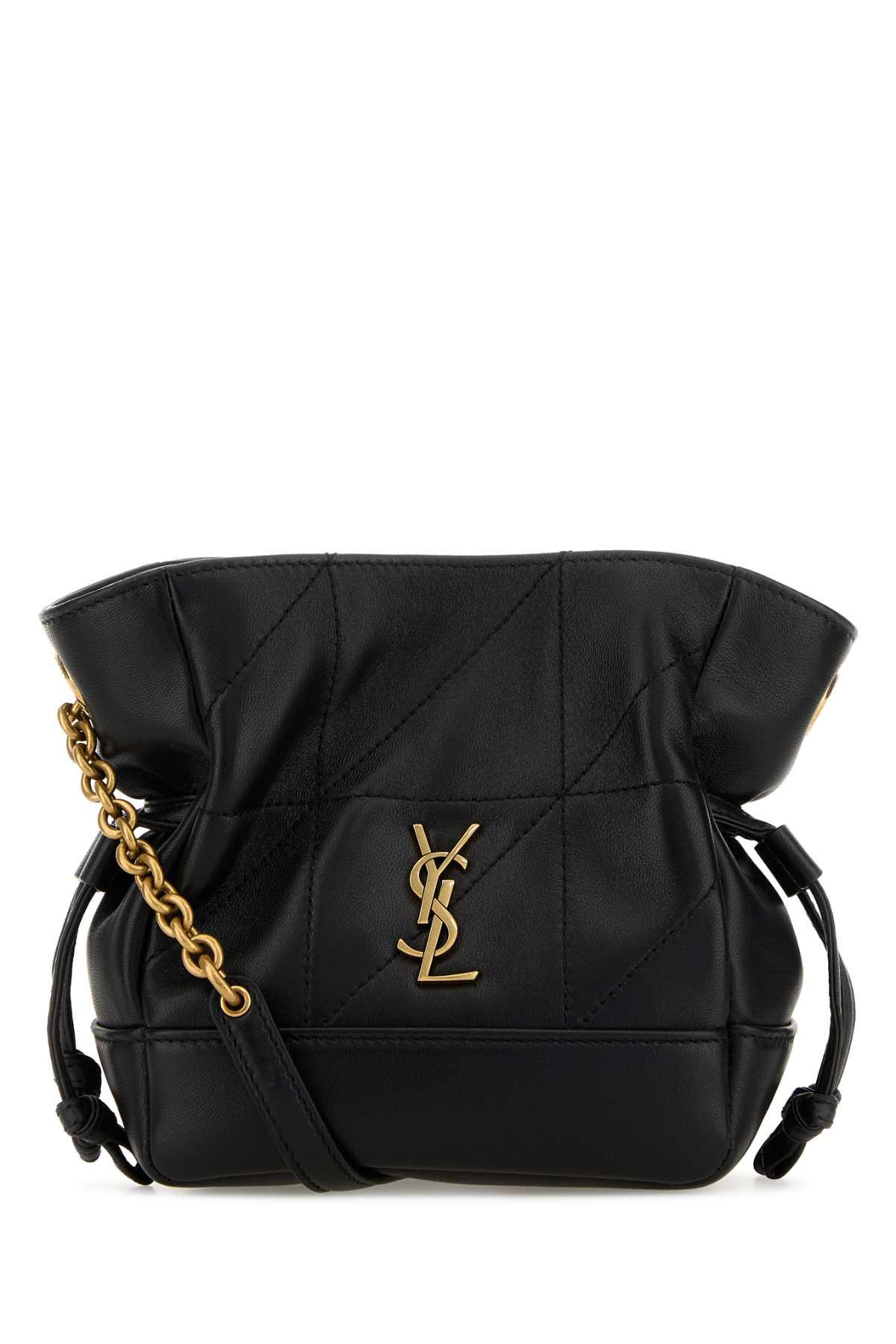 saint laurent black leather mini jamie bucket bag