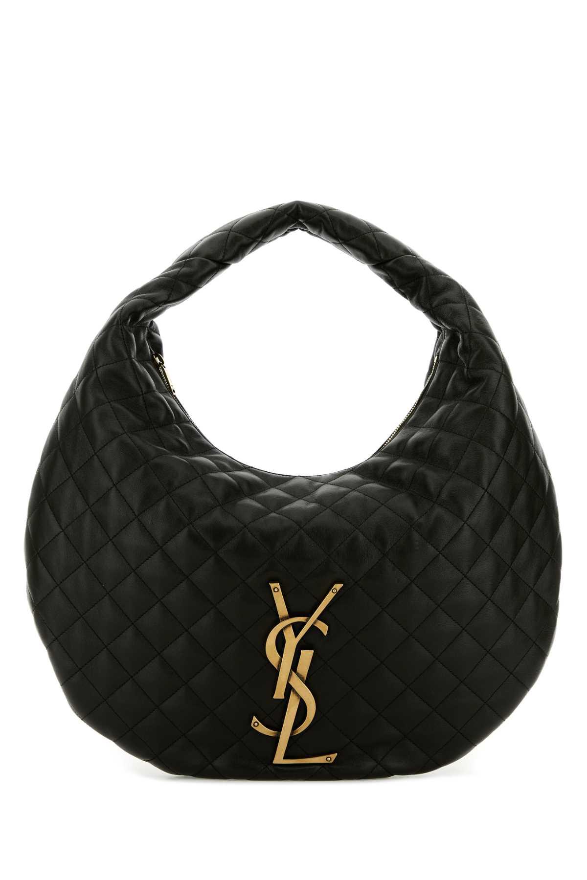 saint laurent black nappa leather icare shoulder bag