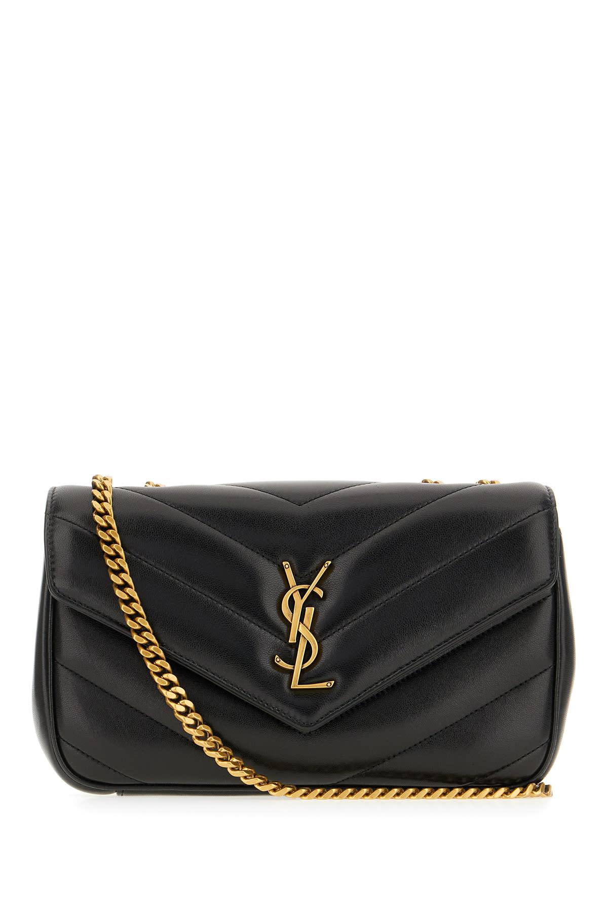 saint laurent black nappa leather small loulou shoulder bag