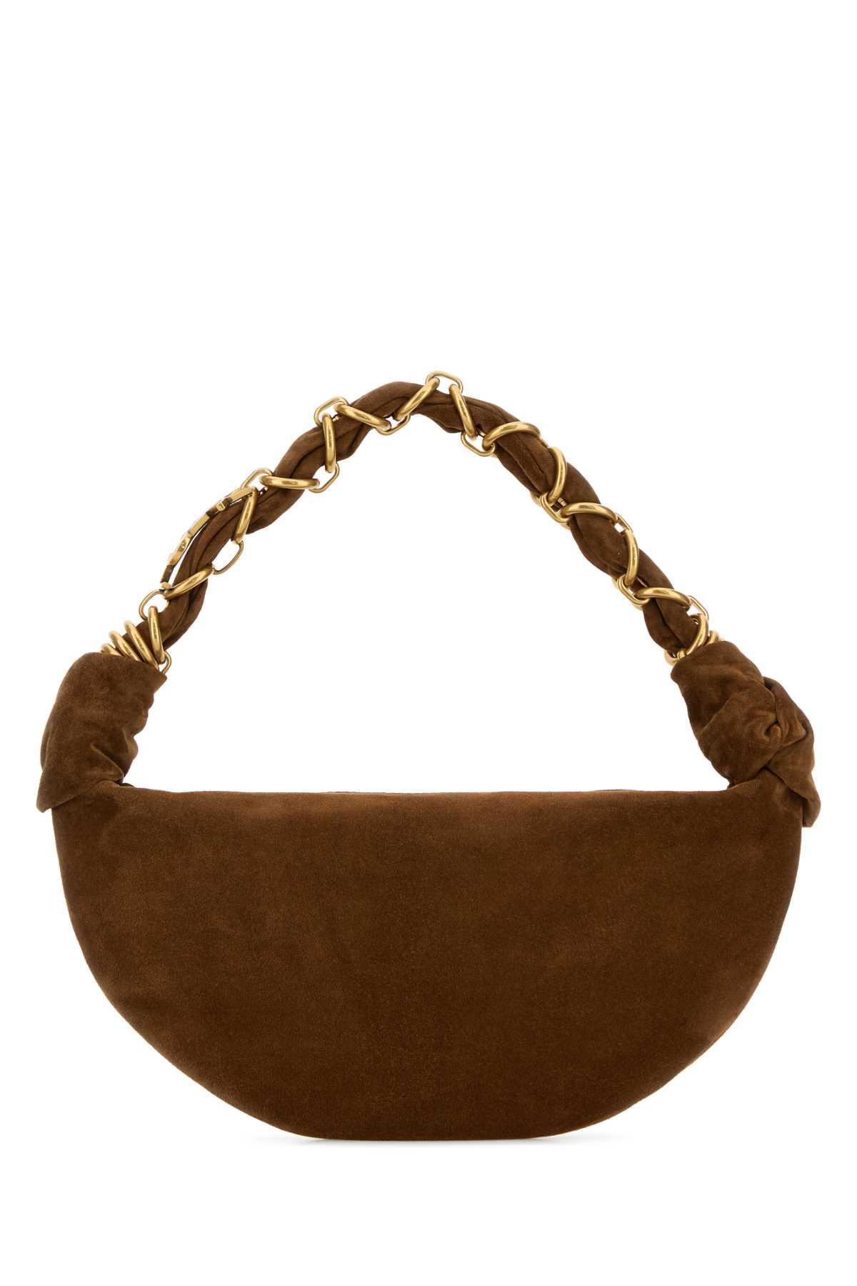 saint laurent brown suede amalia shoulder bag