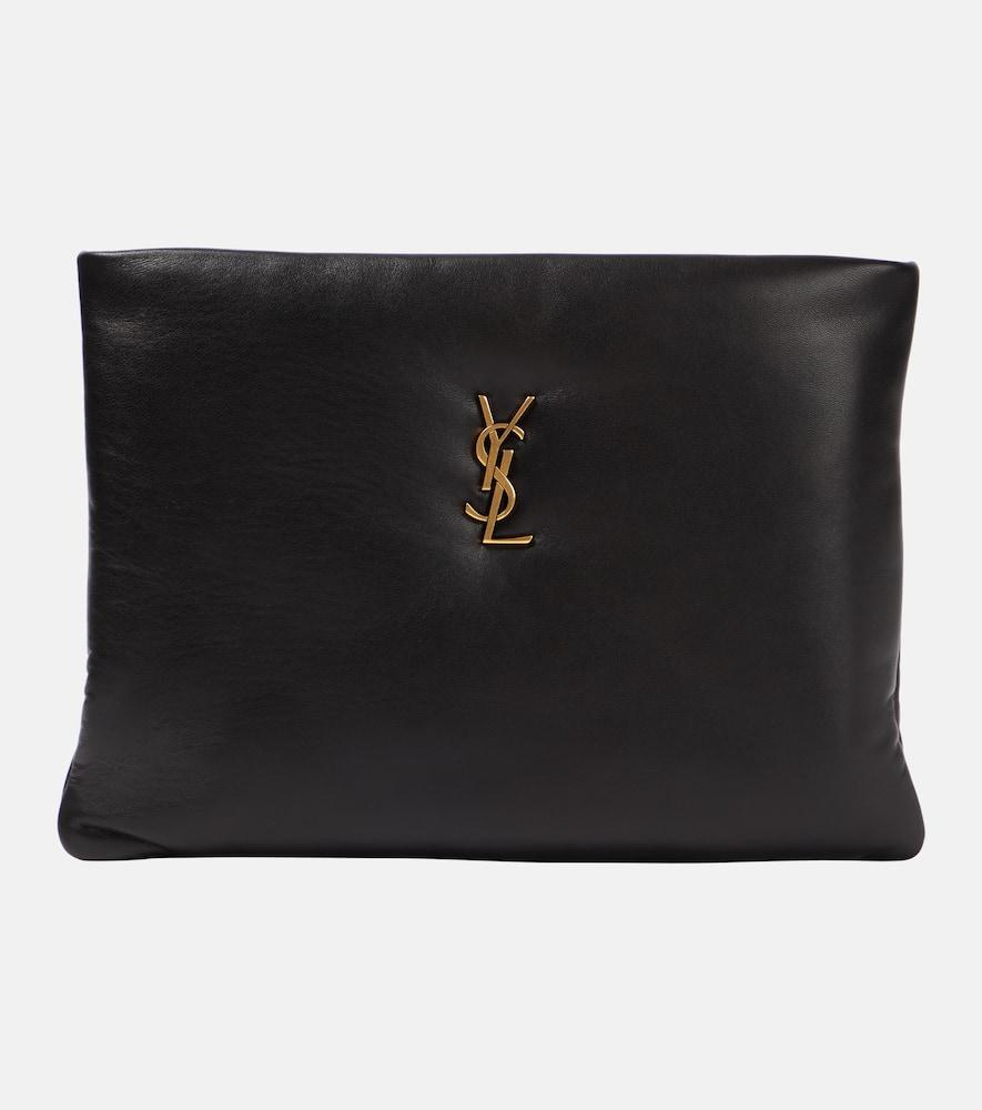 saint laurent calypso large leather pouch