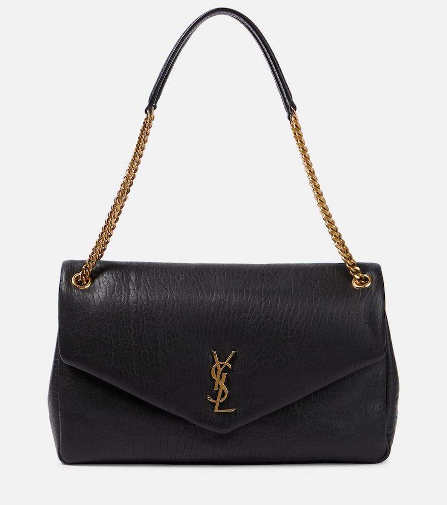 saint laurent calypso large leather shoulder bag