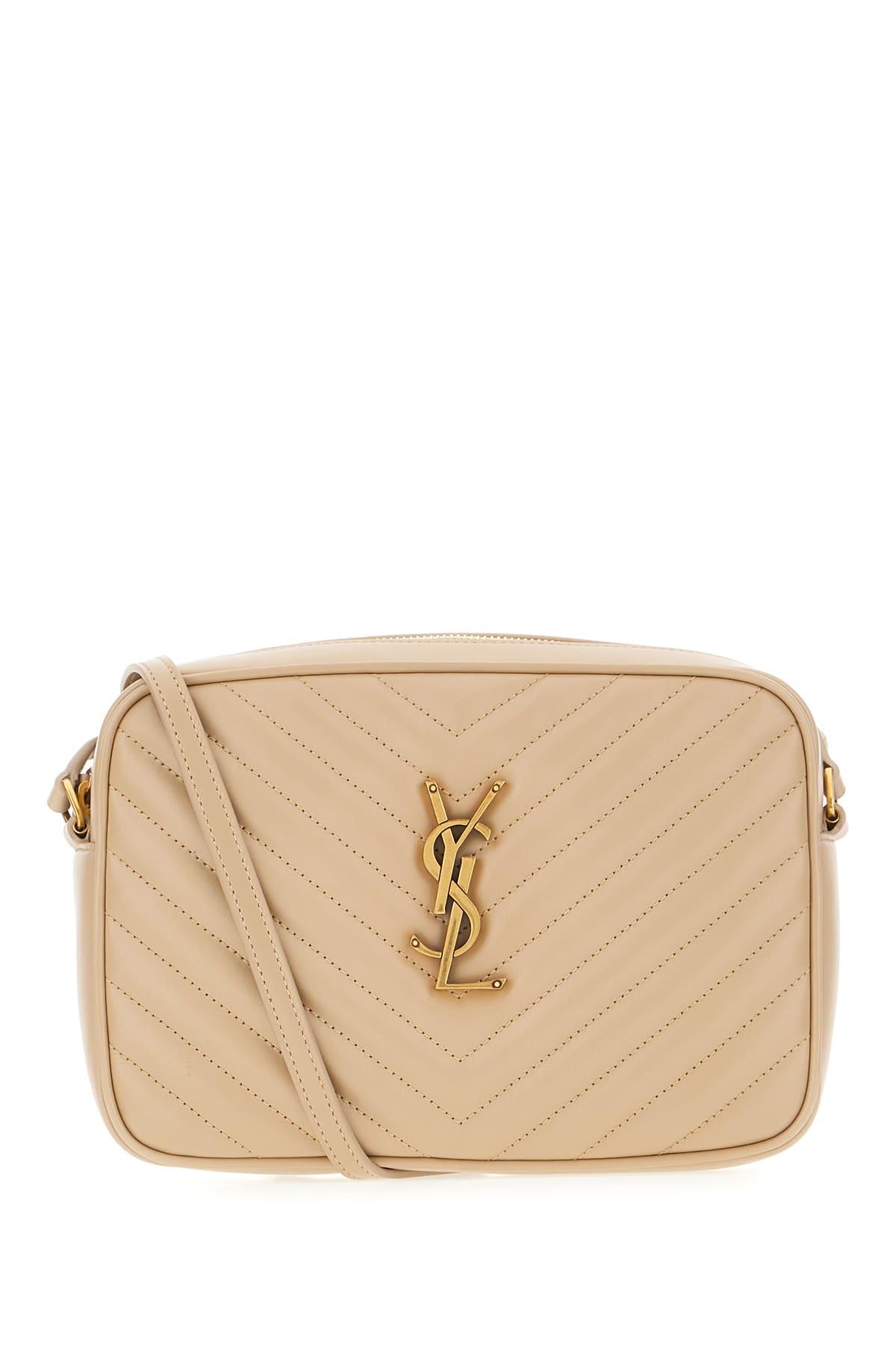 saint laurent cappuccino leather lou crossbody bag