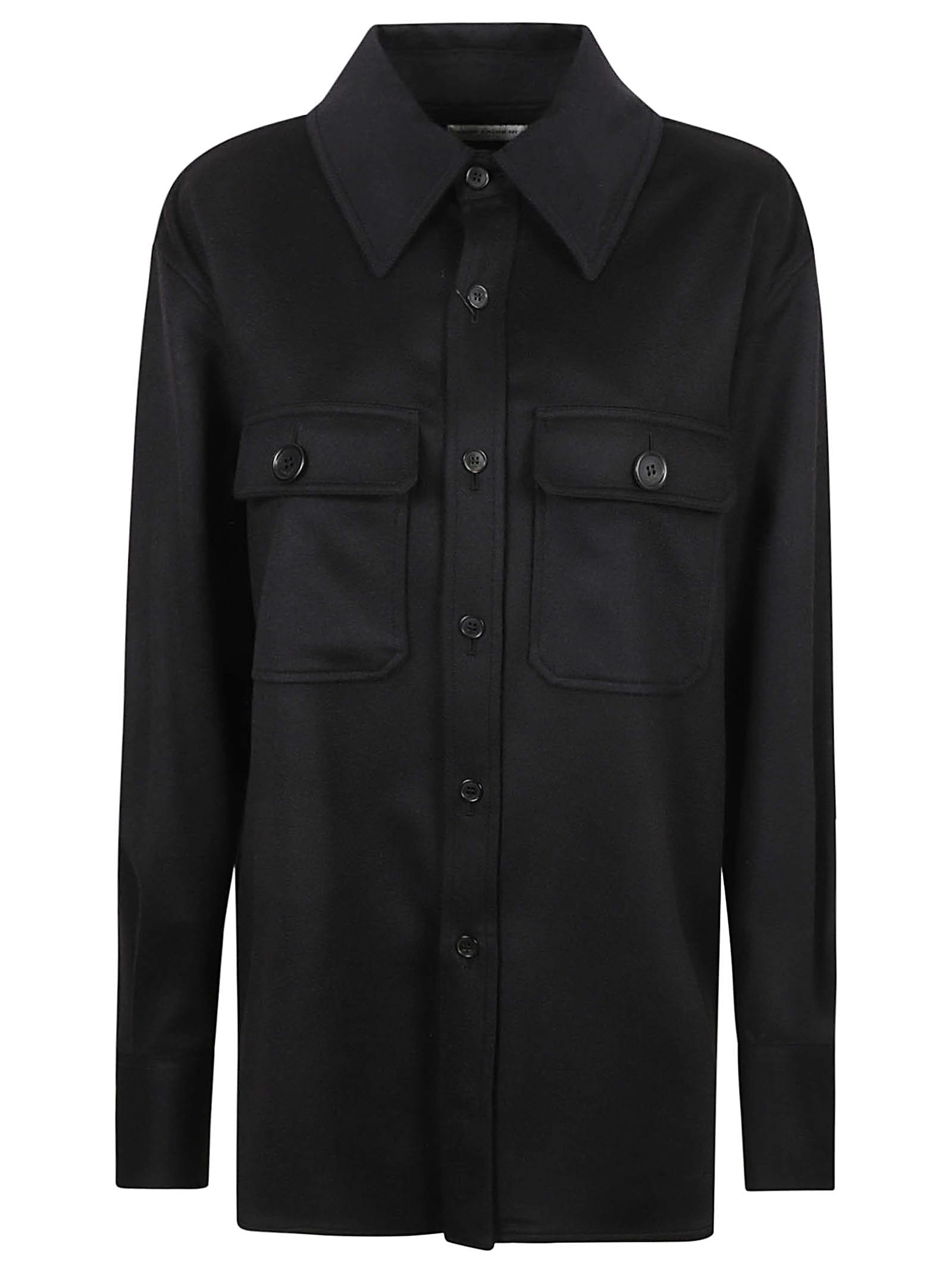 saint laurent cargo buttoned shirt