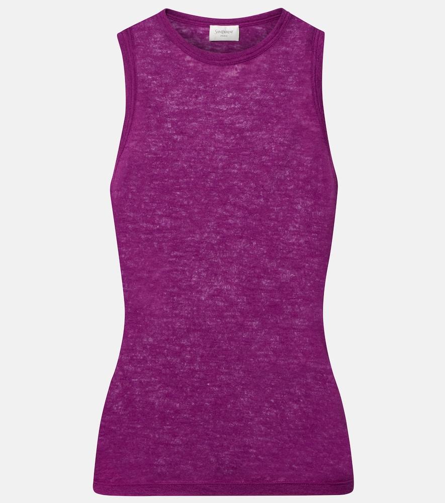 saint laurent cashmere and silk tank top