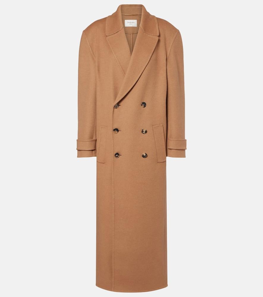 saint laurent cashmere and wool coat