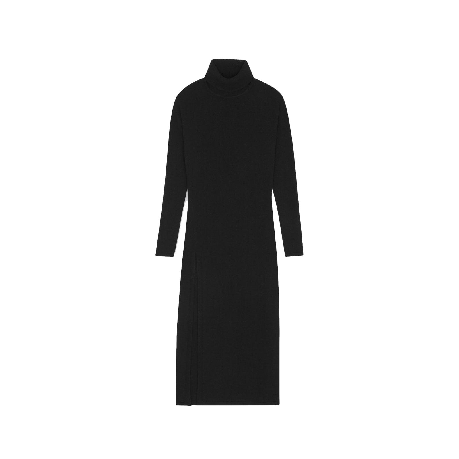 saint laurent cashmere high neck dress