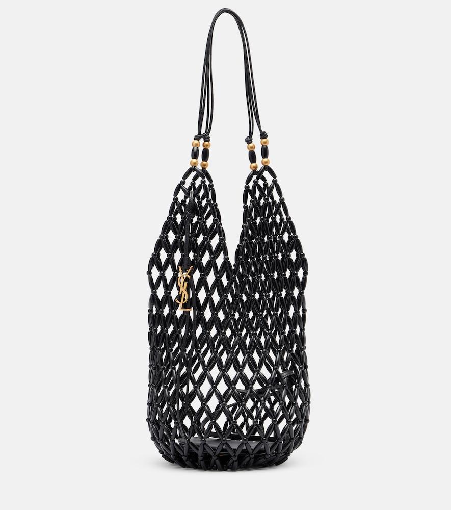 saint laurent cassandre beaded shoulder bag