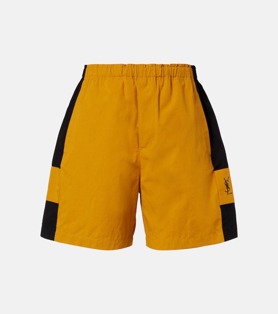 saint laurent cassandre cotton bermuda shorts