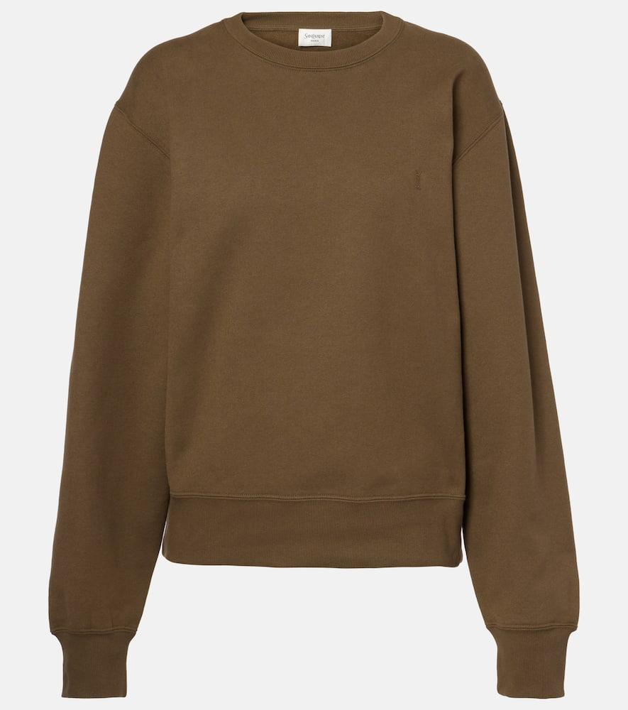 saint laurent cassandre cotton sweatshirt