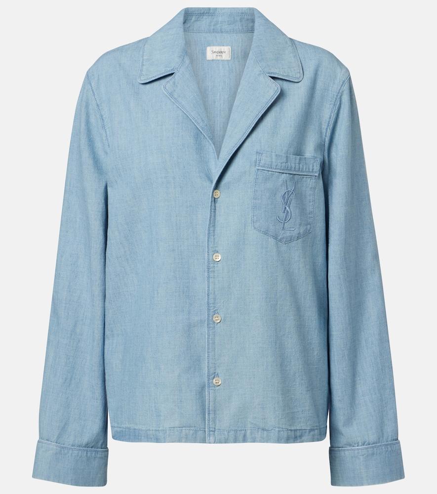 saint laurent cassandre denim shirt