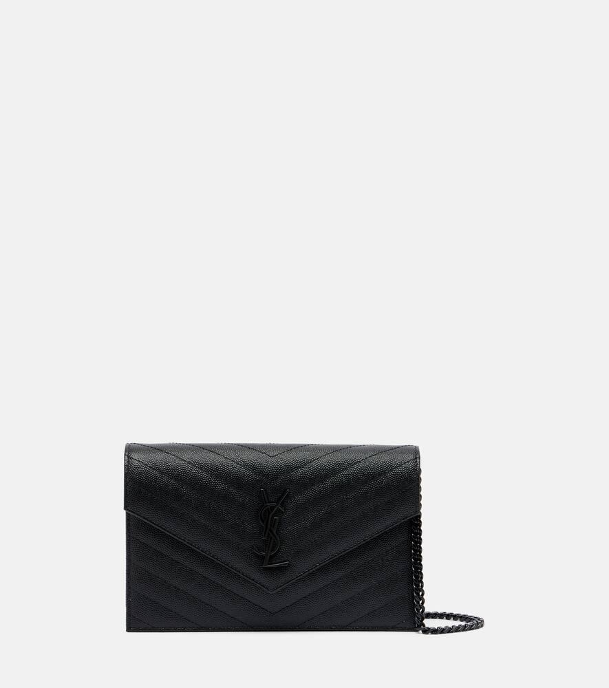 saint laurent cassandre envelope small leather wallet on chain