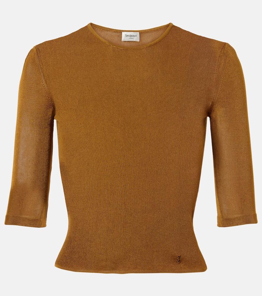 saint laurent cassandre knitted top