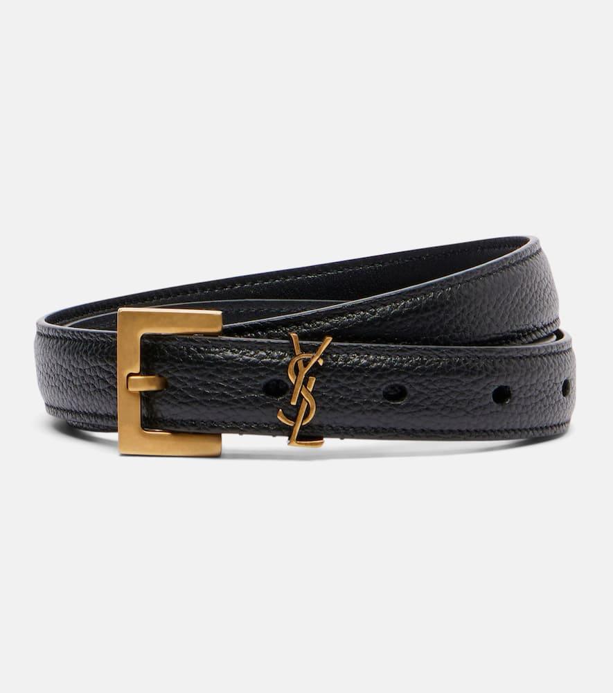 saint laurent cassandre leather belt