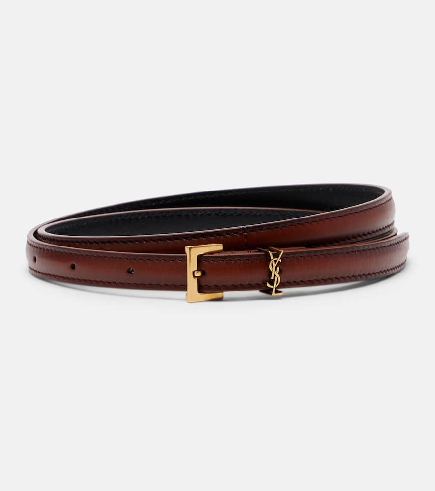 saint laurent cassandre leather belt