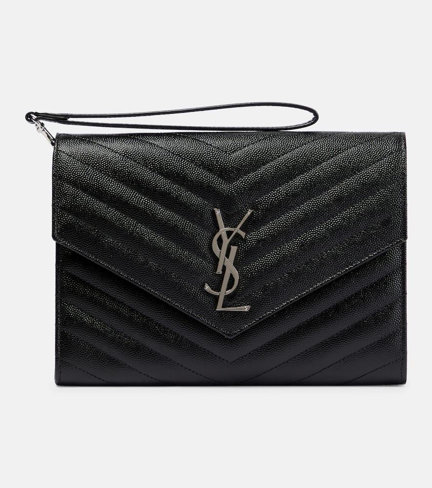 saint laurent cassandre leather clutch