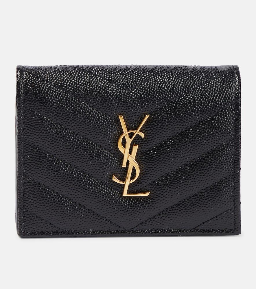 saint laurent cassandre leather flap card case