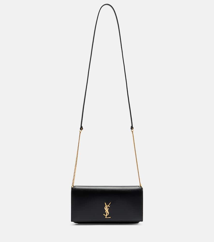 saint laurent cassandre leather phone pouch