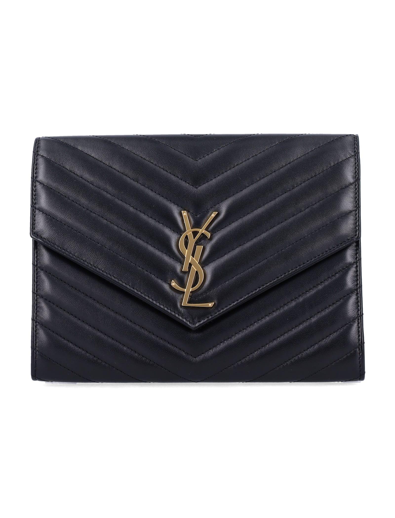 saint laurent cassandre matelassé flap pouch in quilted lambskin