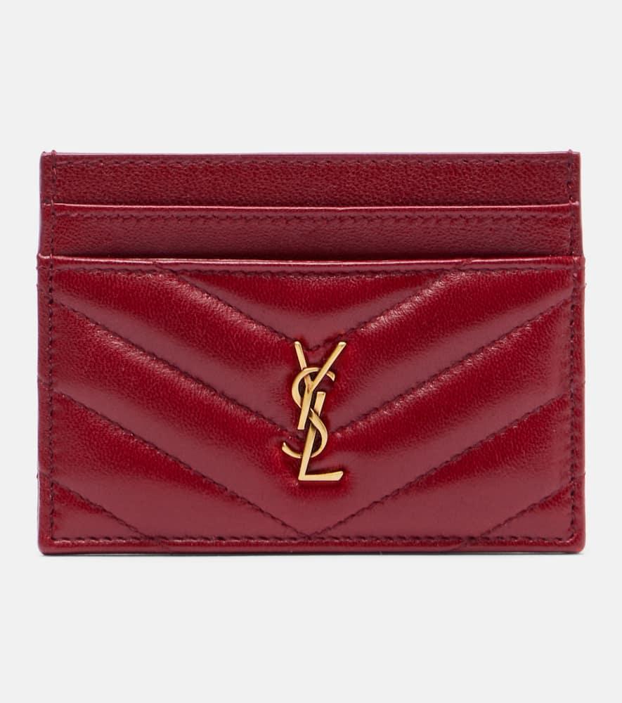 saint laurent cassandre matelassé leather card holder