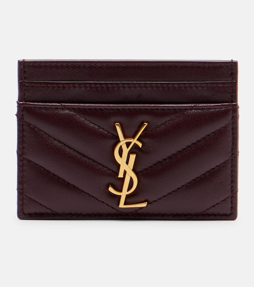 saint laurent cassandre matelassé leather card holder