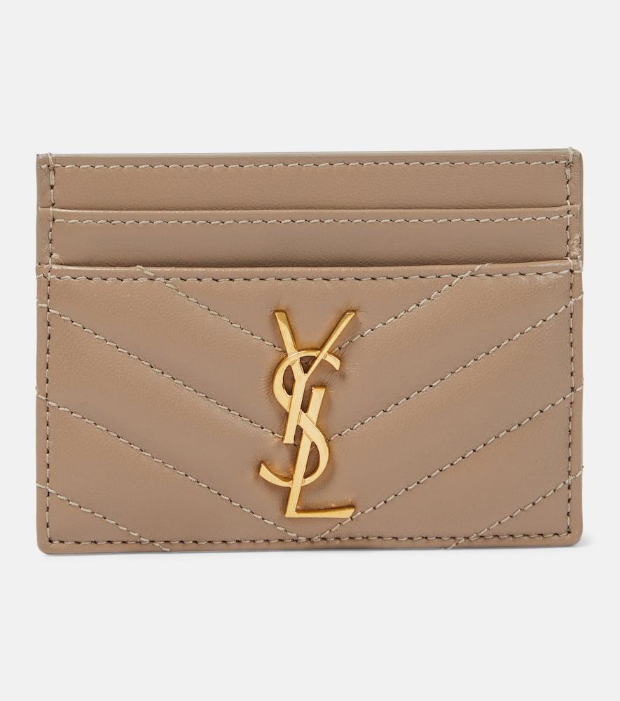 saint laurent cassandre matelassé leather cardholder