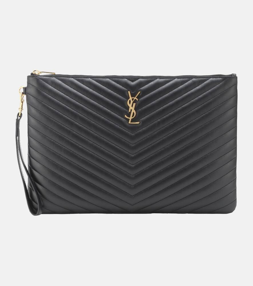 saint laurent cassandre matelassé leather clutch