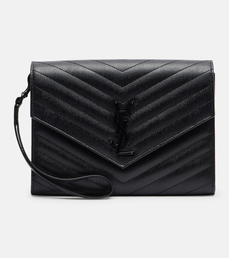 saint laurent cassandre matelassé leather clutch