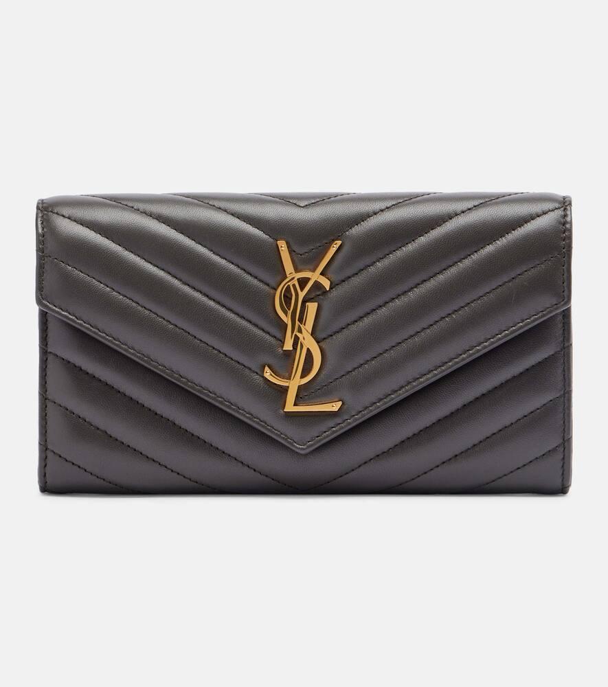saint laurent cassandre matelassé leather wallet