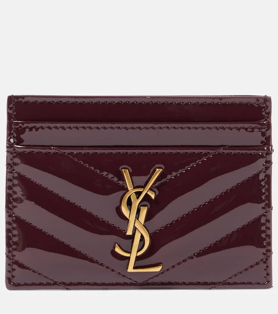 saint laurent cassandre patent leather card holder