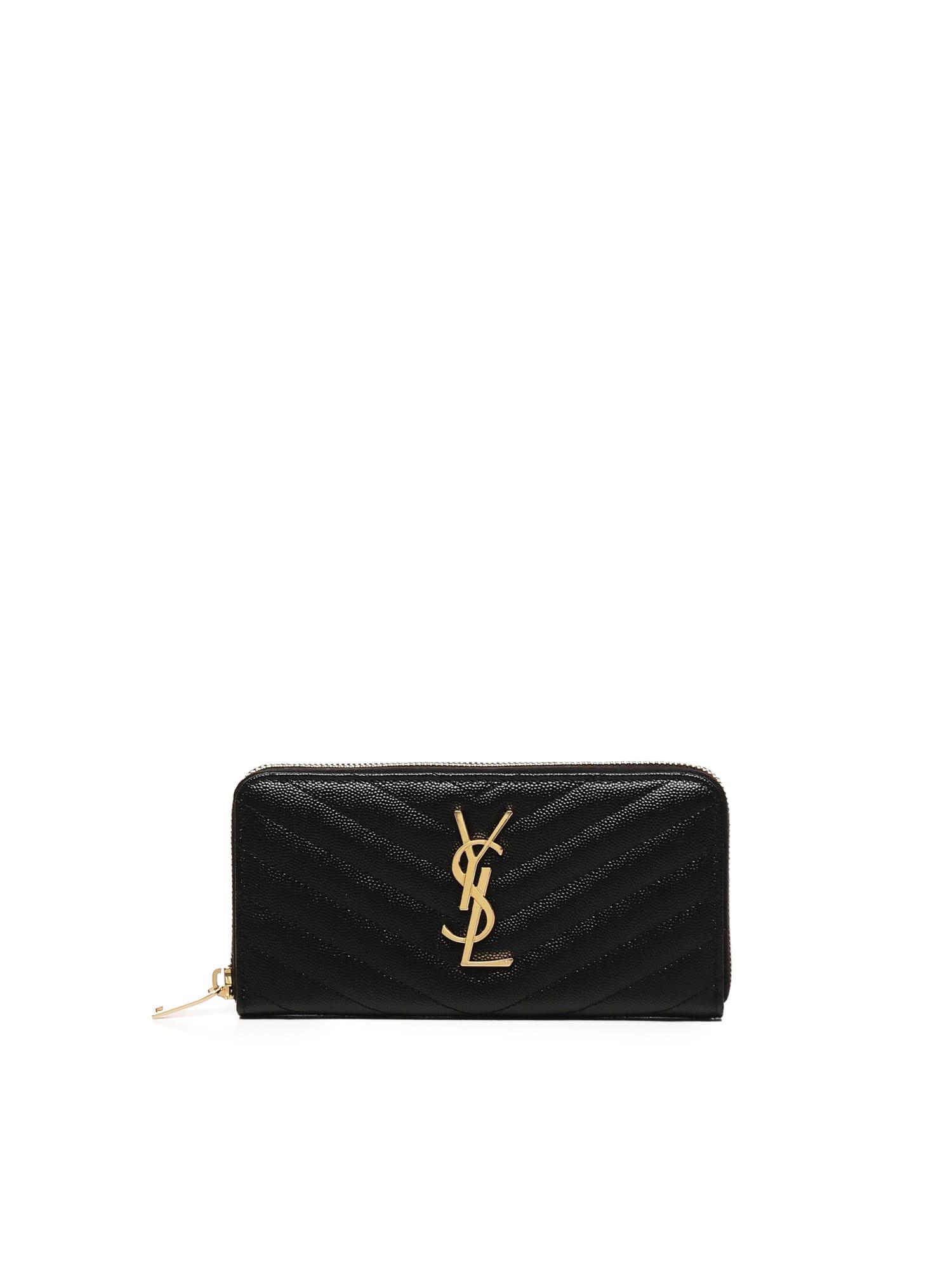 saint laurent cassandre quilted leather wallet