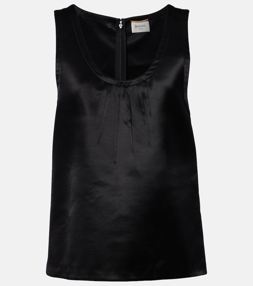 saint laurent cassandre satin top