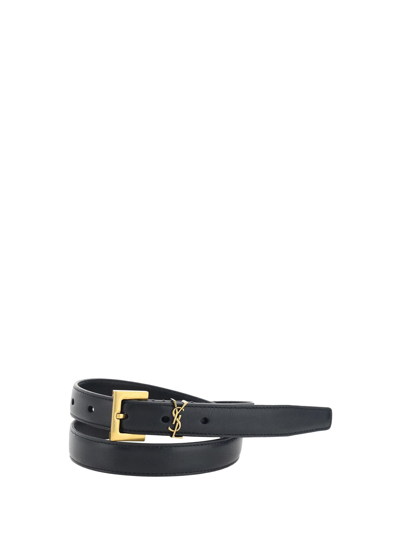 saint laurent cassandre slim belt