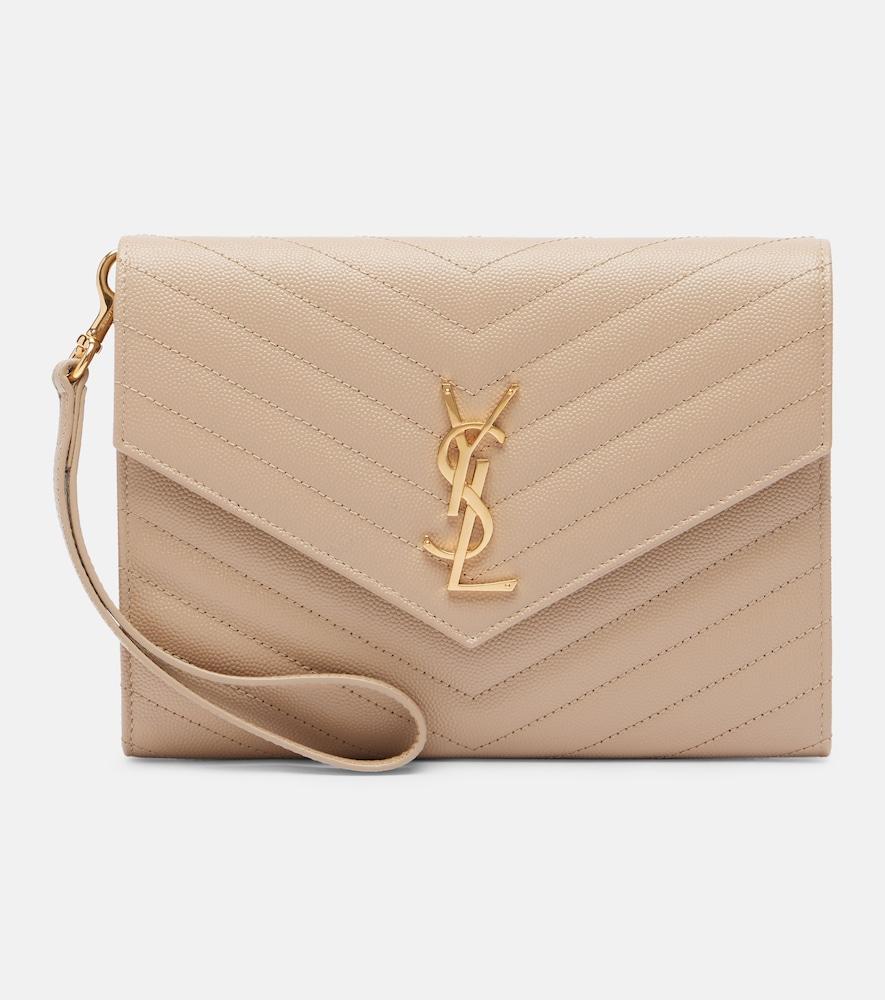 saint laurent cassandre small matelassé leather clutch