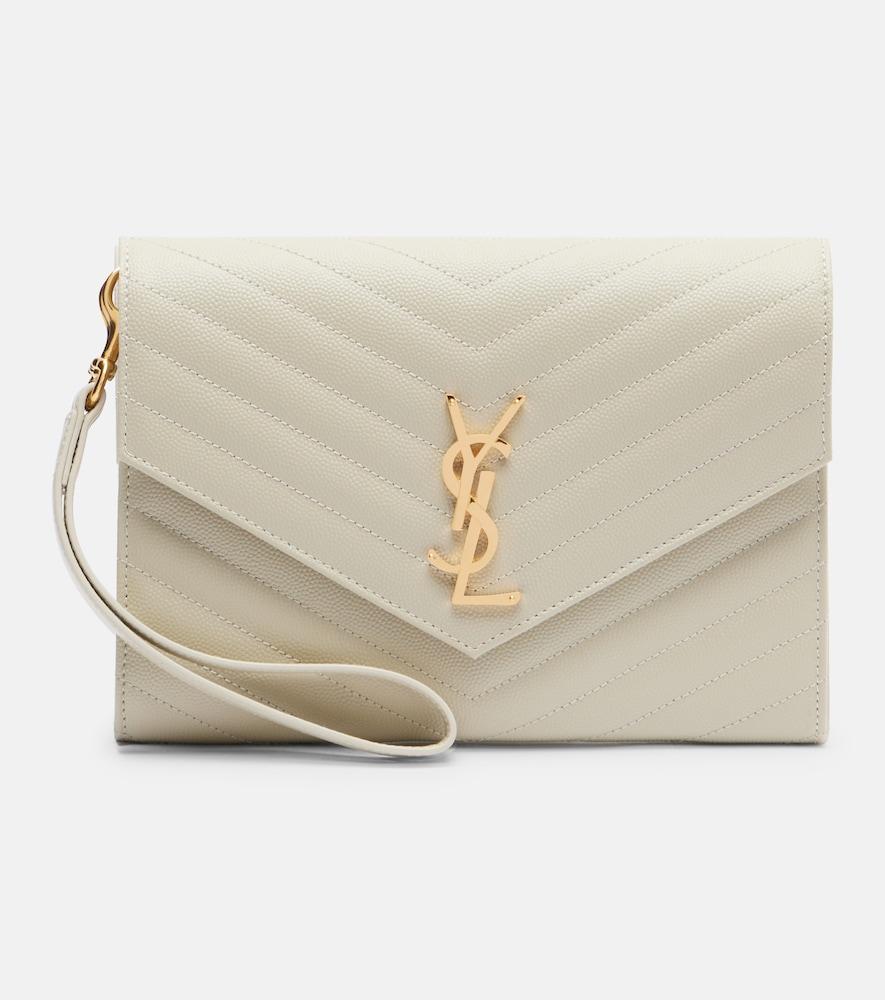 saint laurent cassandre small matelassé leather clutch