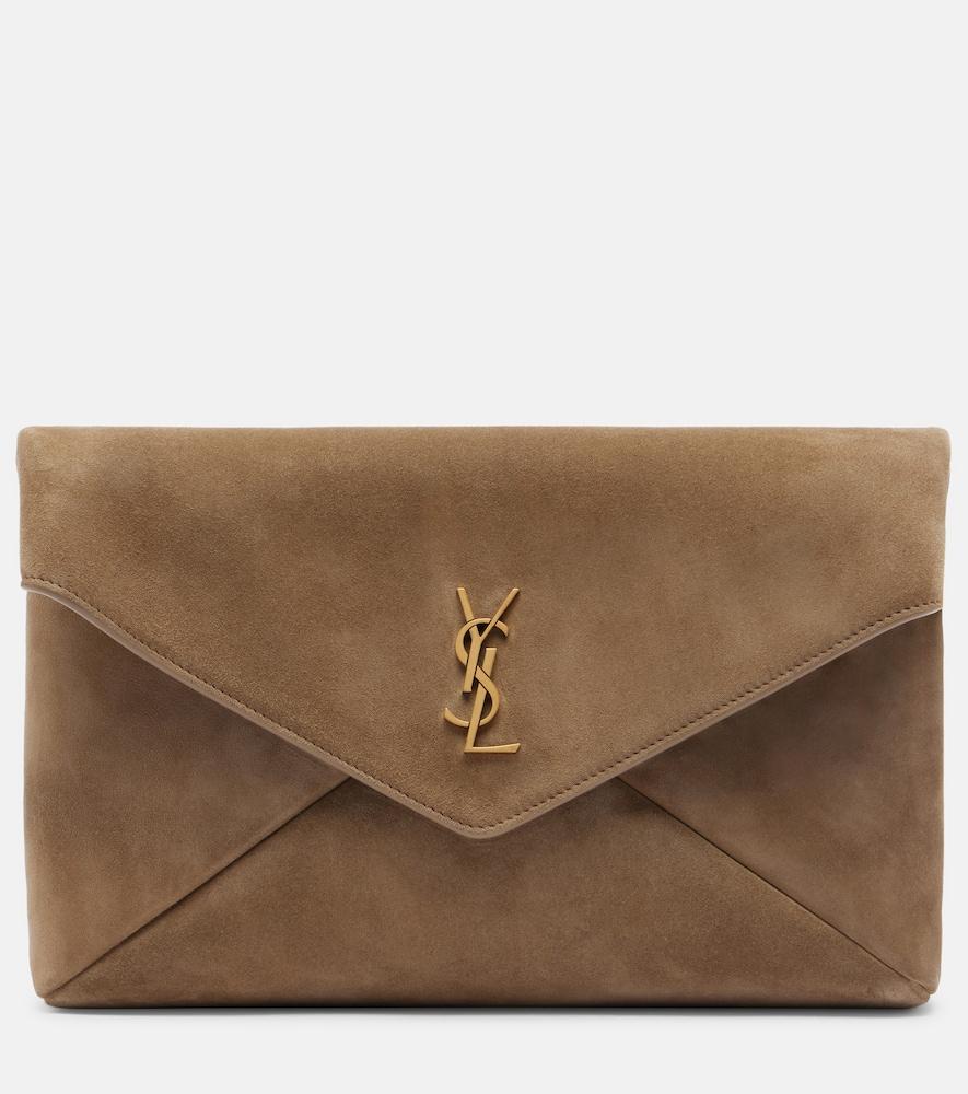 saint laurent cassandre suede pouch