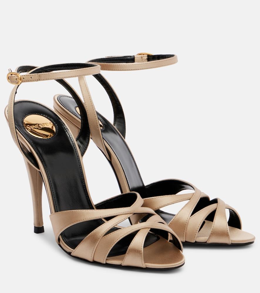 saint laurent chandelle 110 crêpe satin sandals