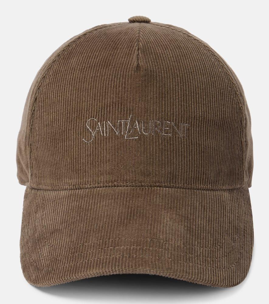saint laurent corduroy baseball cap