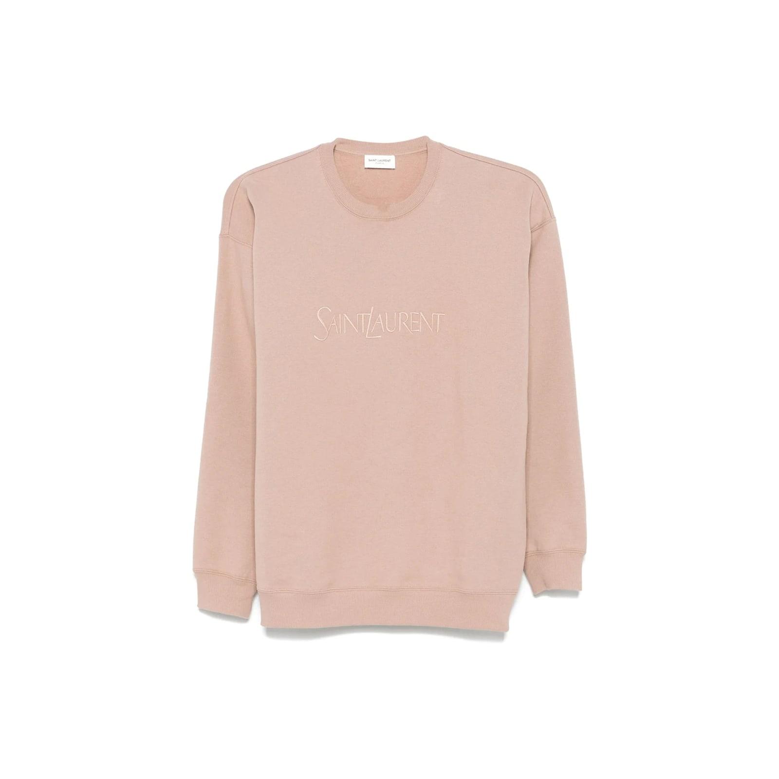 saint laurent cotton logo sweatshirt