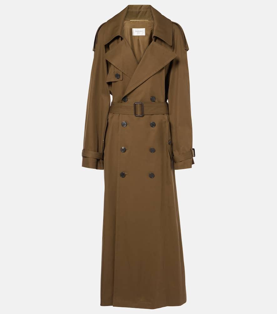 saint laurent cotton trench coat