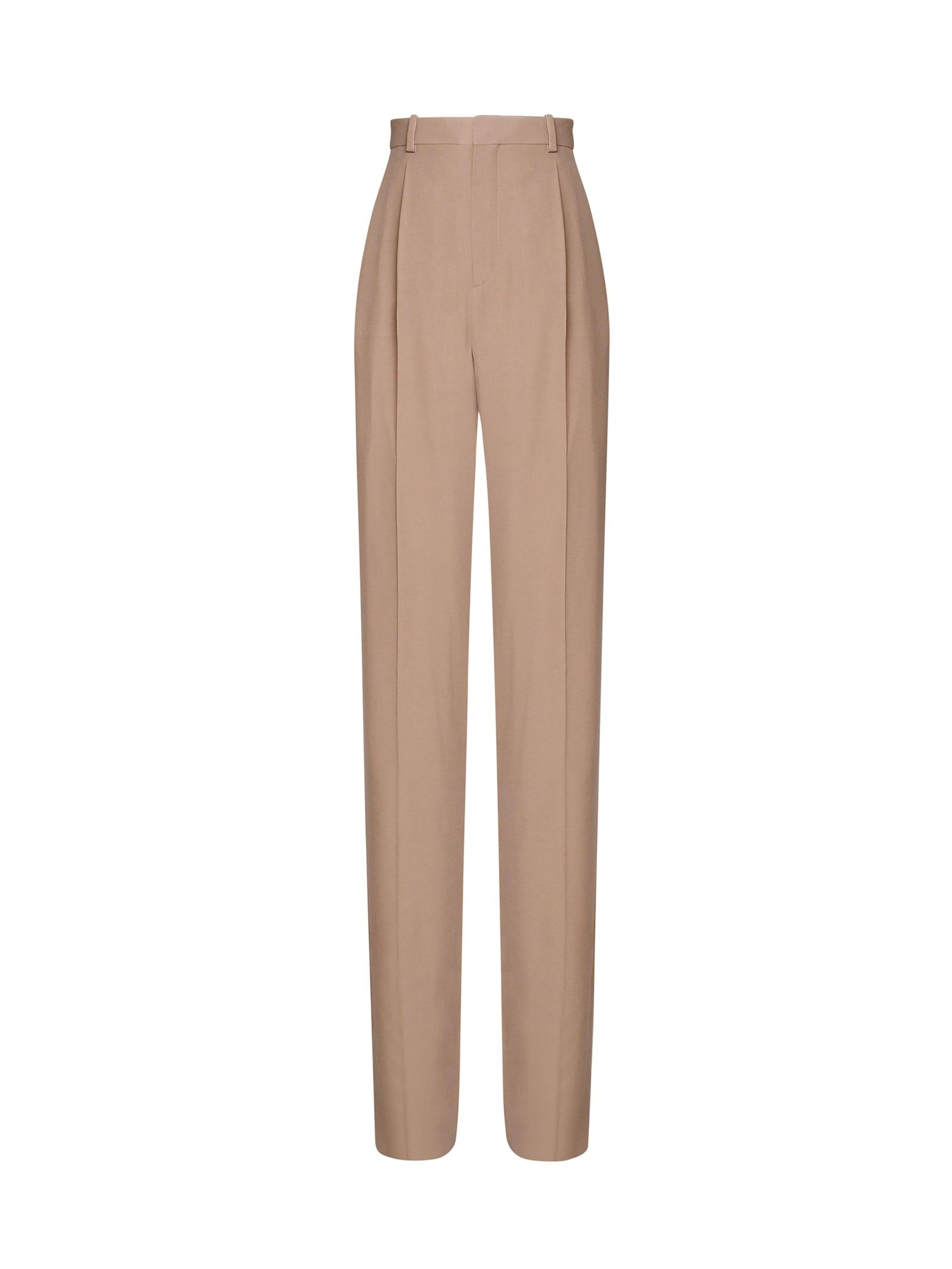 saint laurent crepe silk pants