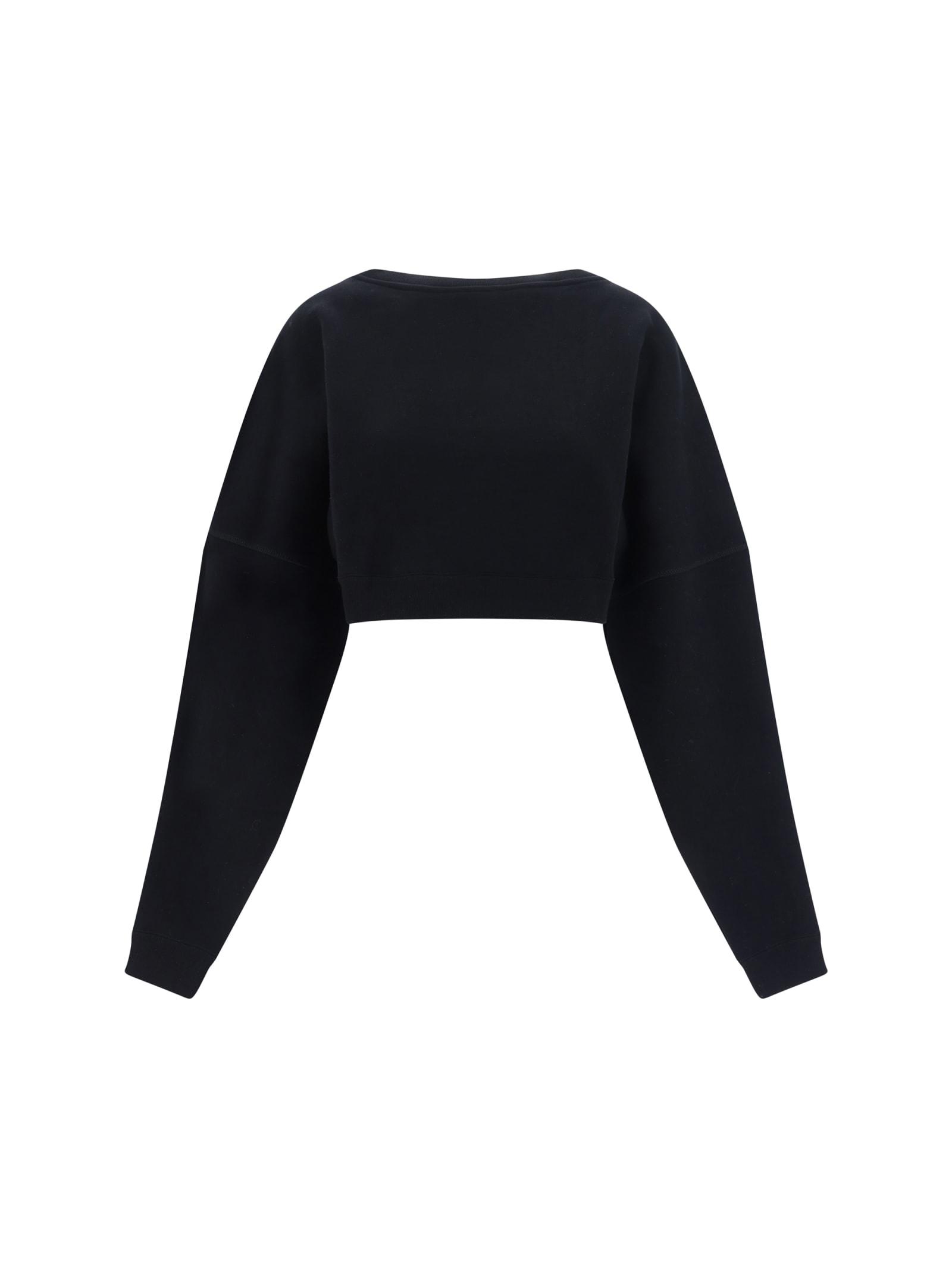 saint laurent crewneck cropped sweatshirt