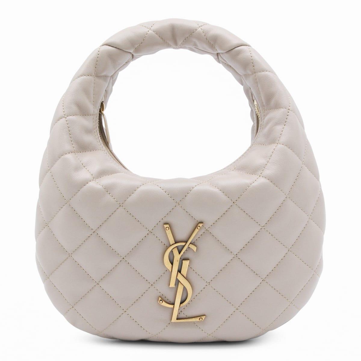 saint laurent dark beige leather icarino top handle bag