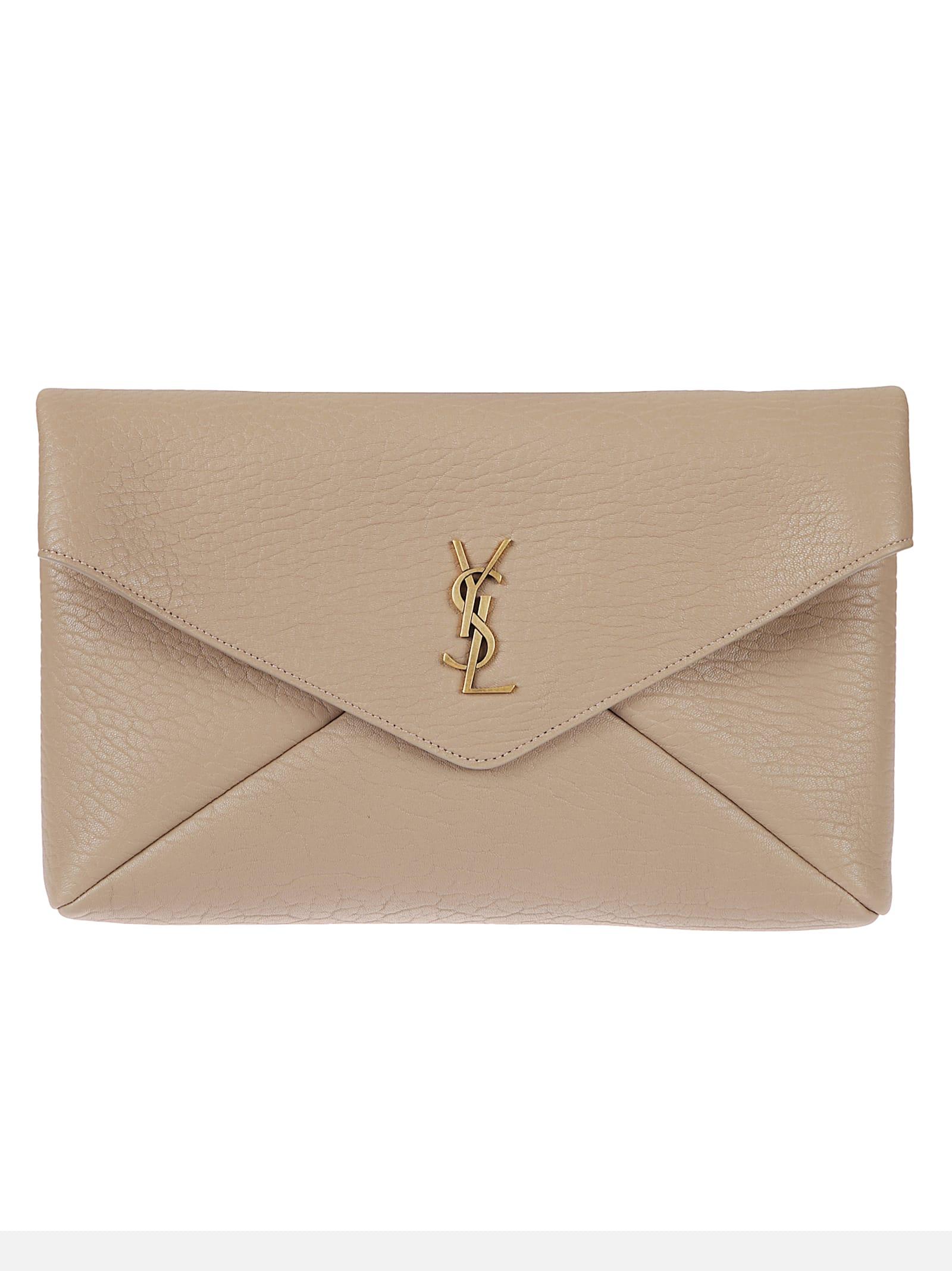 saint laurent envelope cassandre large clutch bag