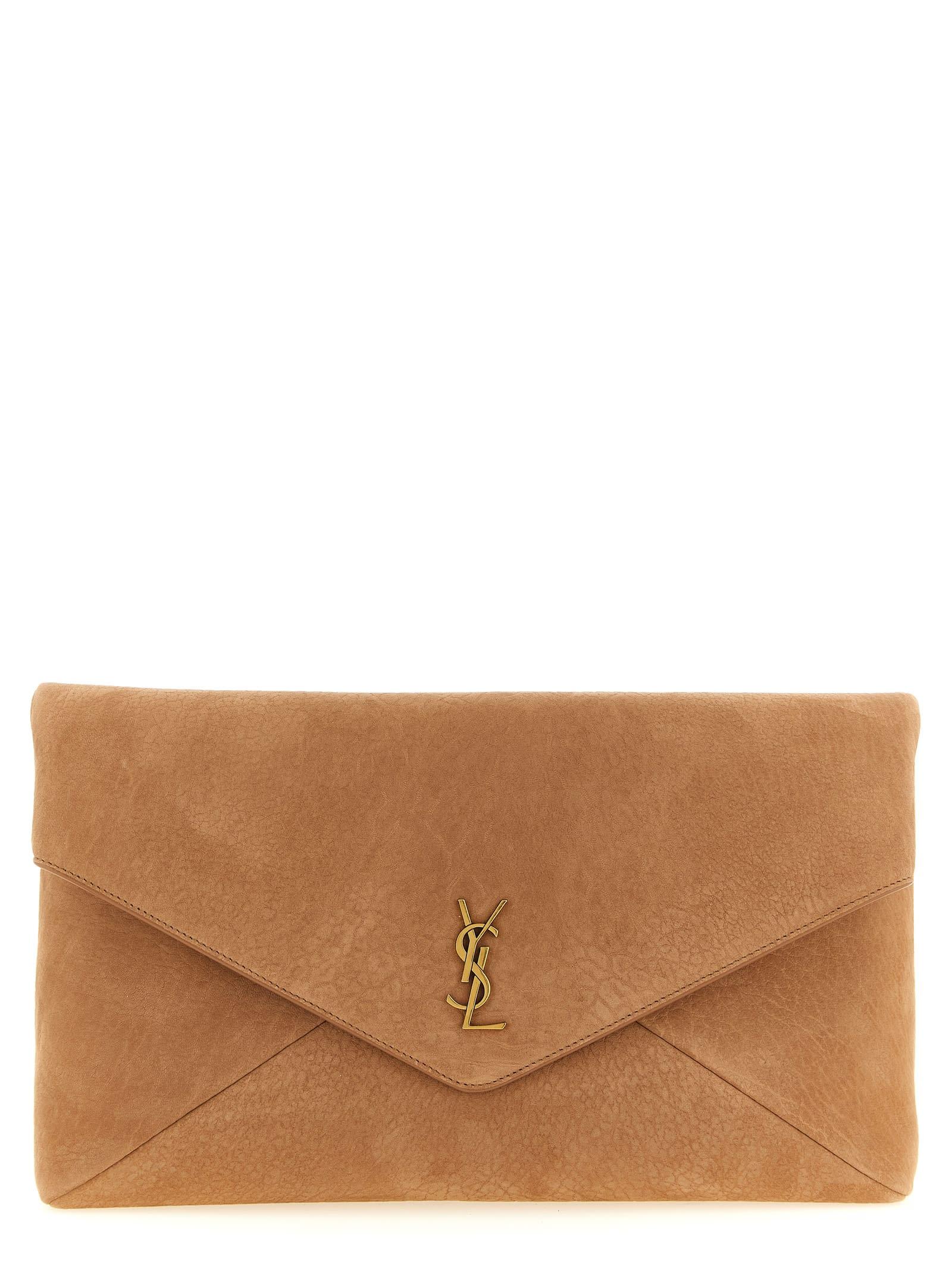 saint laurent envelope maxi clutch