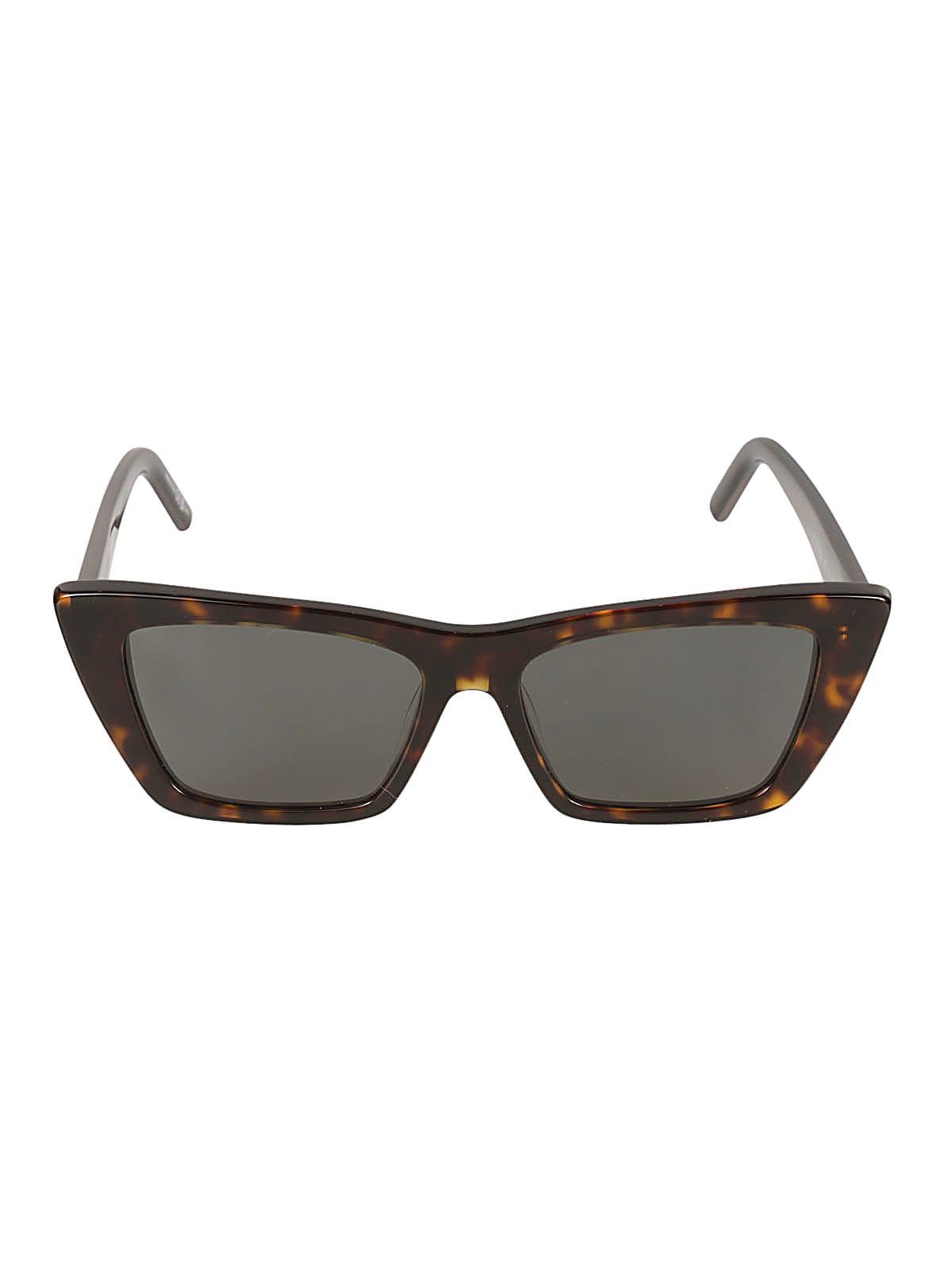 saint laurent eyewear cat eye frame flame effect sunglasses