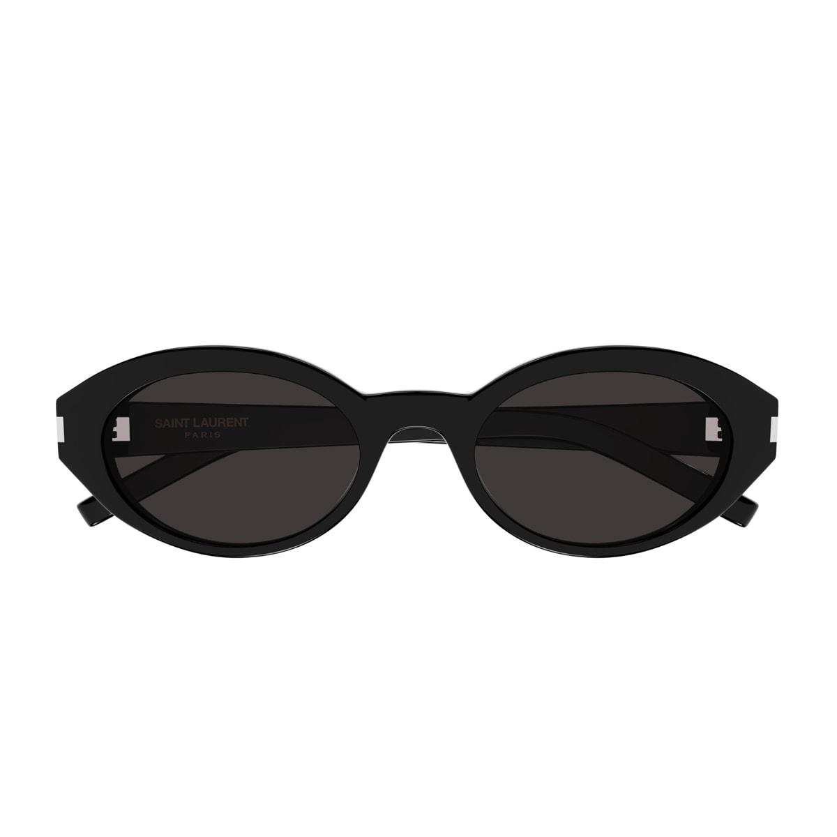 saint laurent eyewear saint laurent sl 567 linea corner angle 001 black black sunglasses